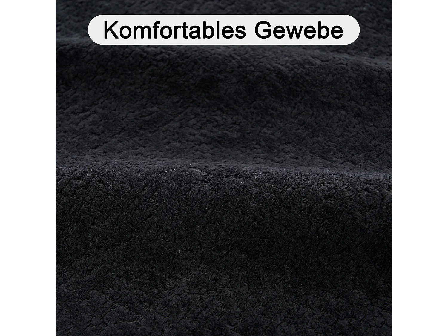 Canapé Modulable, Canapé Moderne en Tissu Chenille, Design Modularité, Noir (263x171x66 cm)