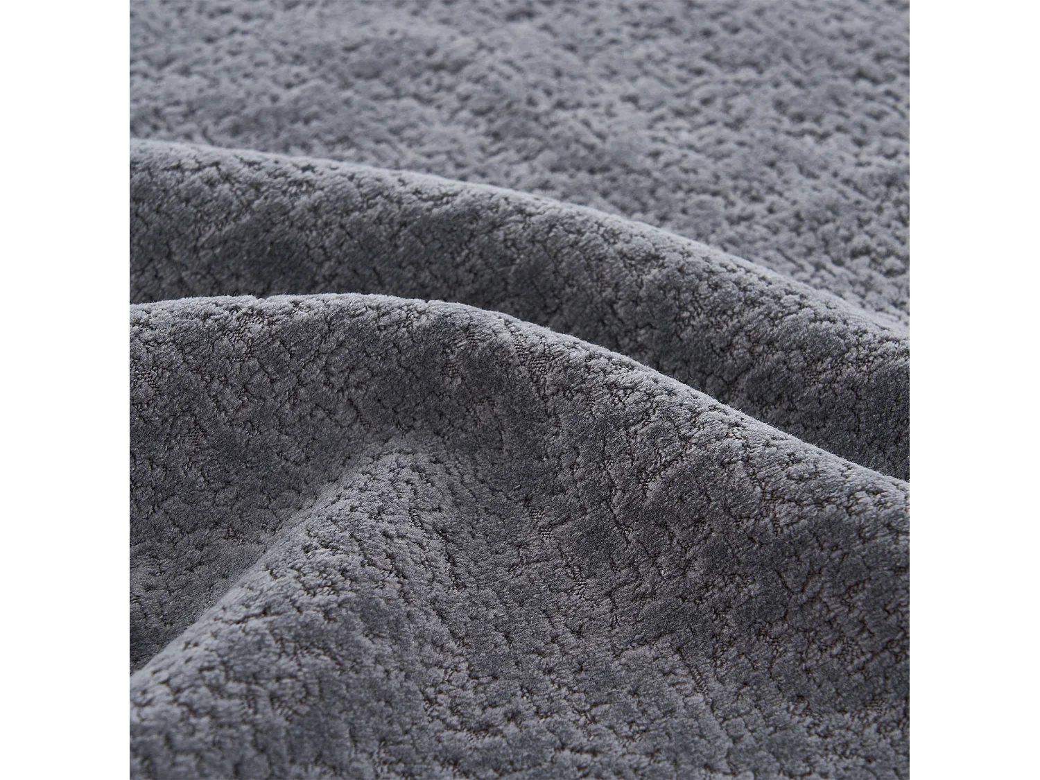 Canapé modulaire en tissu chenille, 5 places, design contemporain, gris (263x171x66cm)