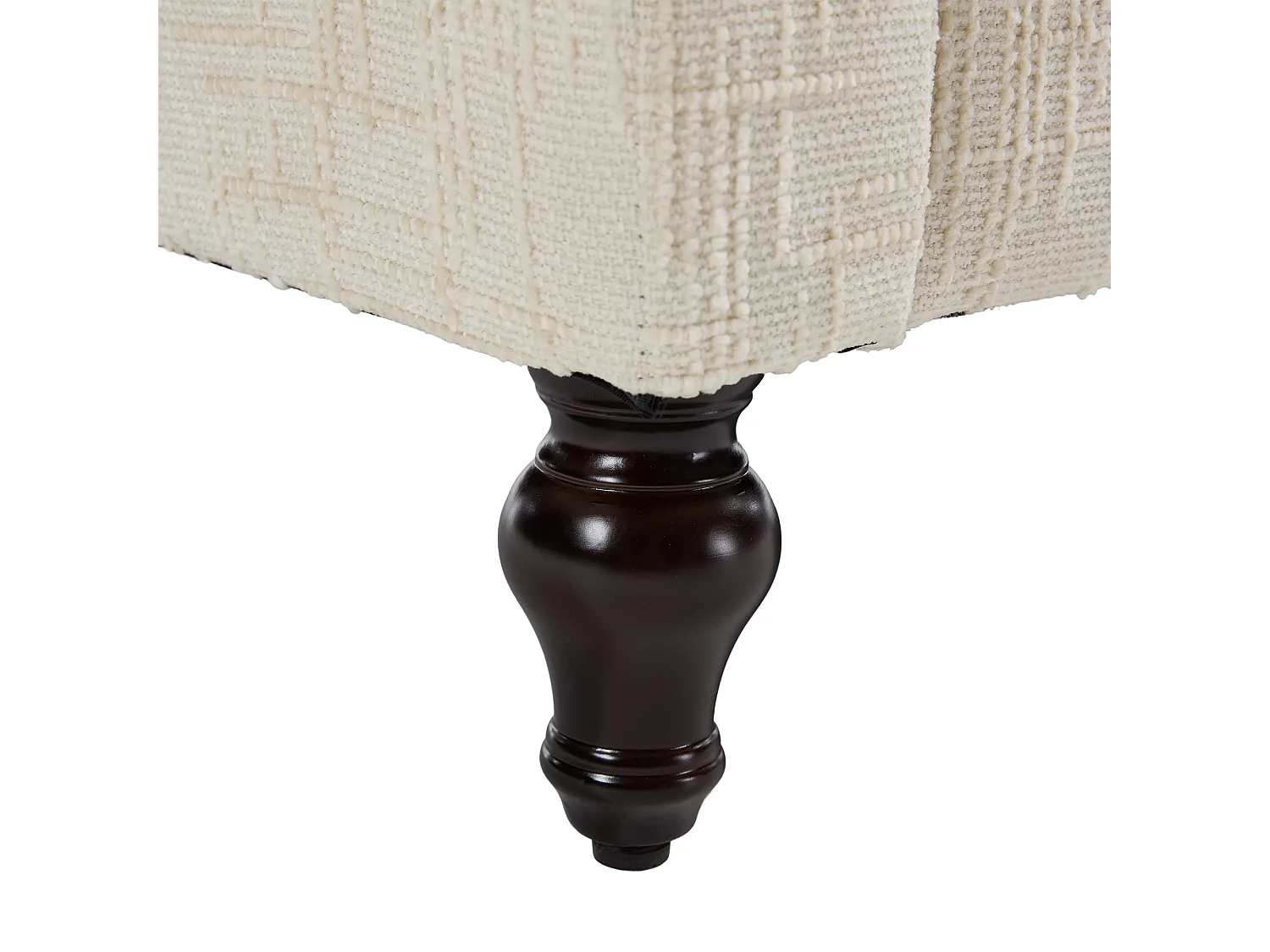 Moderne 2-zits chenille bank, houten poten, LED- en USB-verlichting, beige (175x83x78cm)