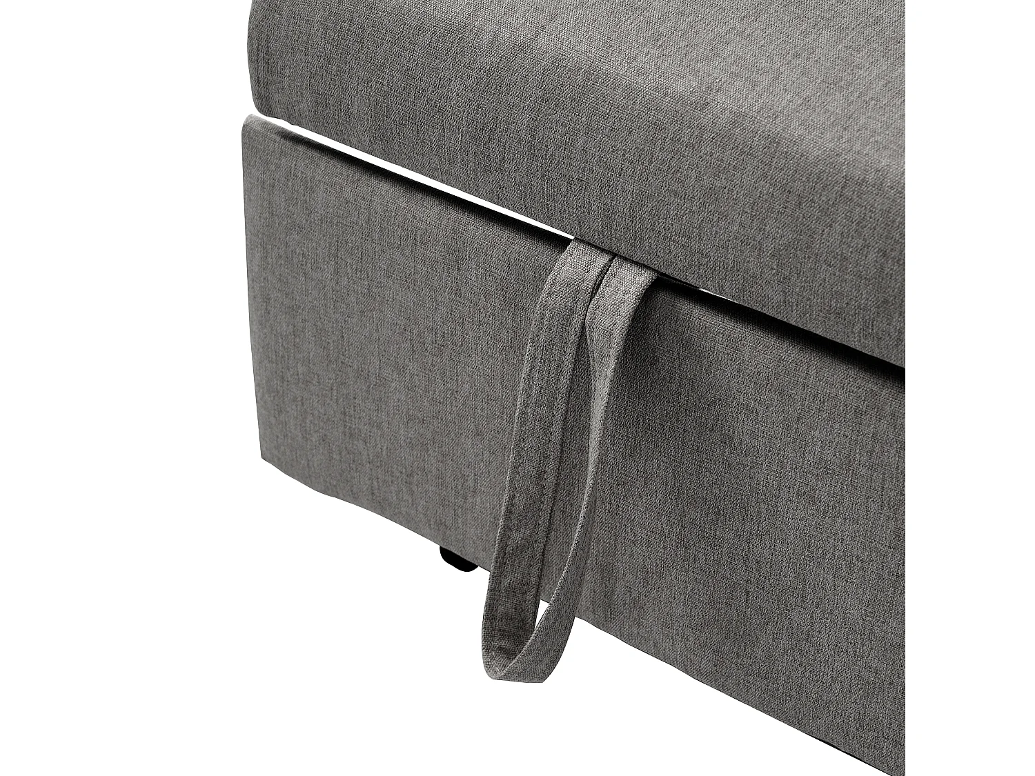 Divano letto 3 in 1 con funzione letto, reclinabile, lino, grigio scuro (123x167x78 cm)