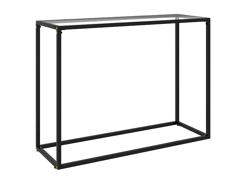 Mesa consola transparente 100x35x75 cm Cristal templado