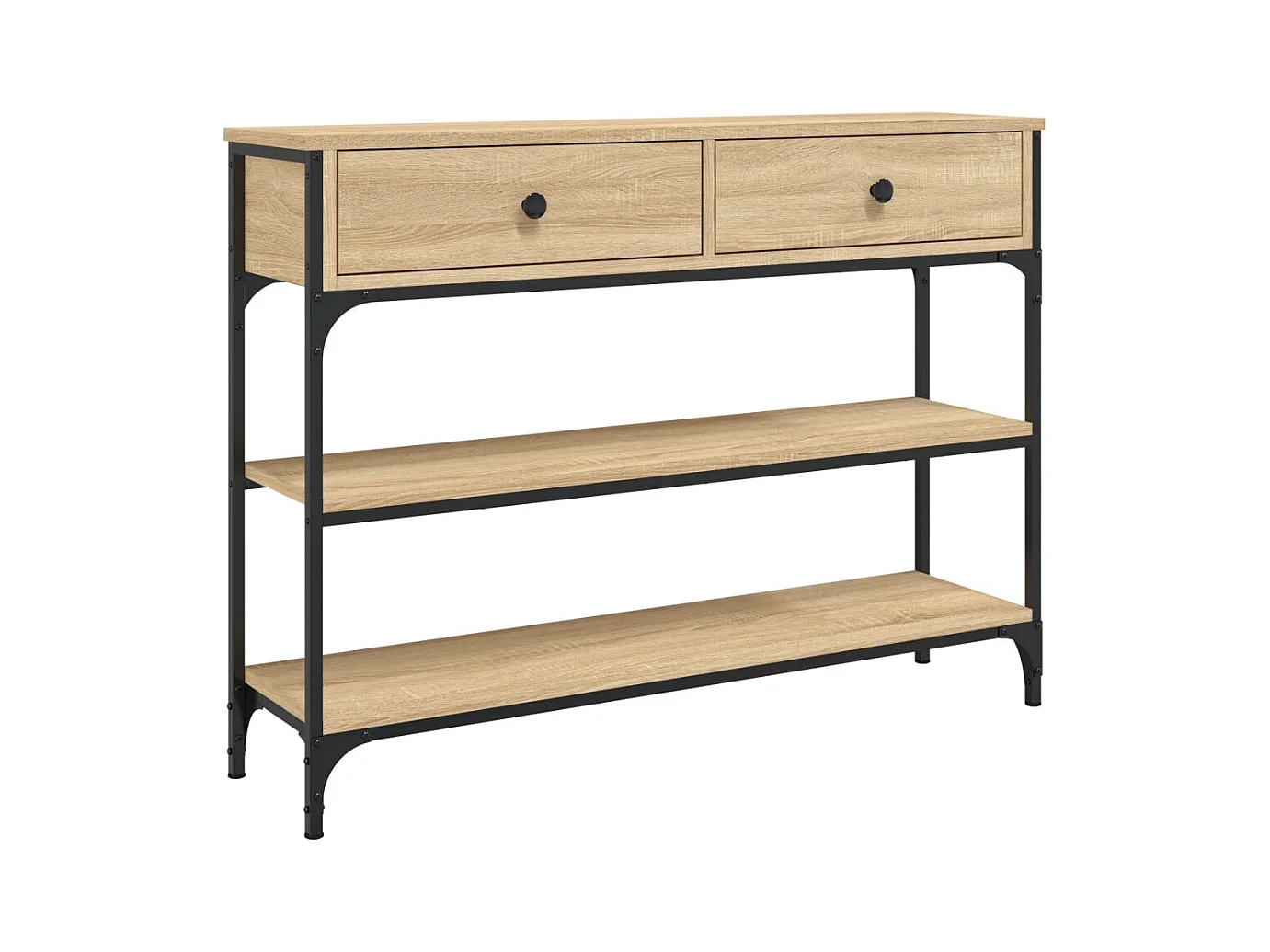 Table console chêne sonoma 100x25x75 cm bois d'ingénierie