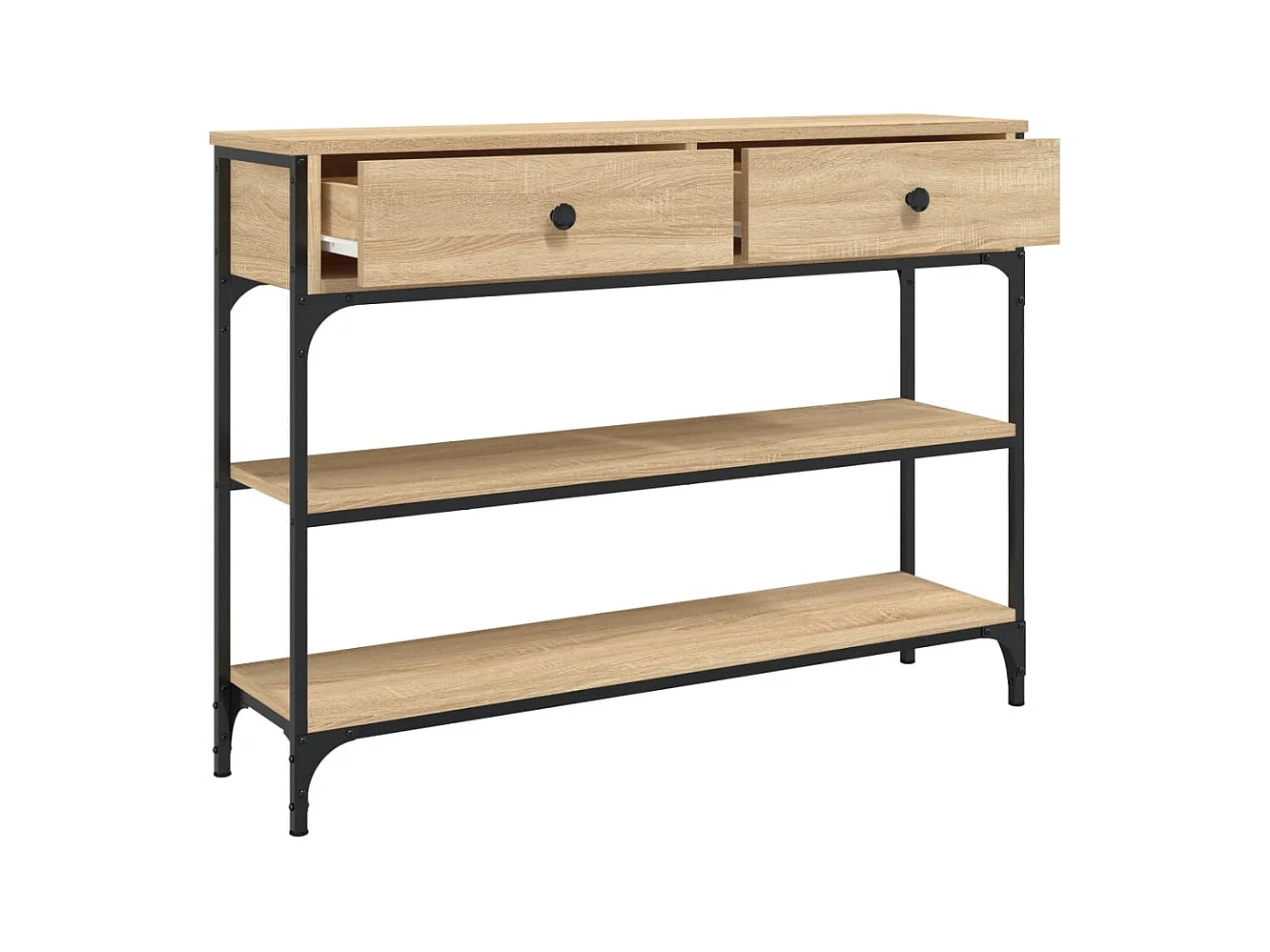 Table console chêne sonoma 100x25x75 cm bois d'ingénierie