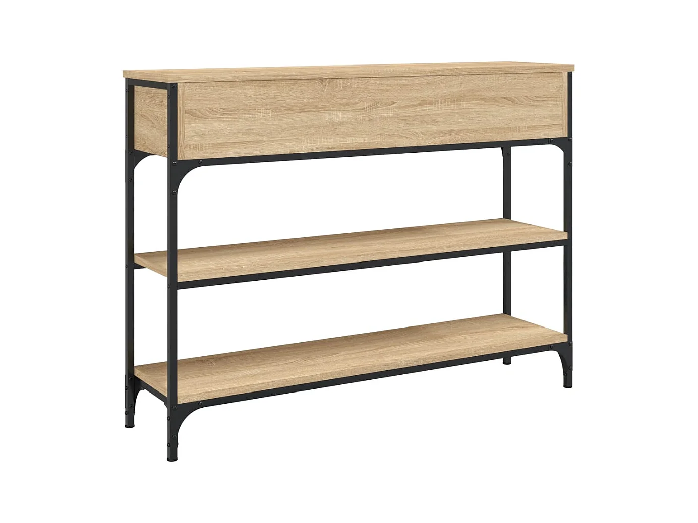 Table console chêne sonoma 100x25x75 cm bois d'ingénierie