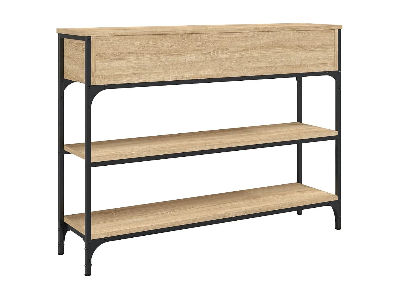 Table console chêne sonoma 100x25x75 cm bois d'ingénierie