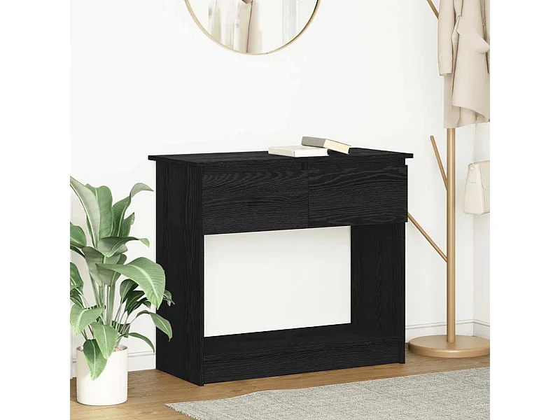 Consolle con cassetti nera 85,5x38,5x74,5 cm