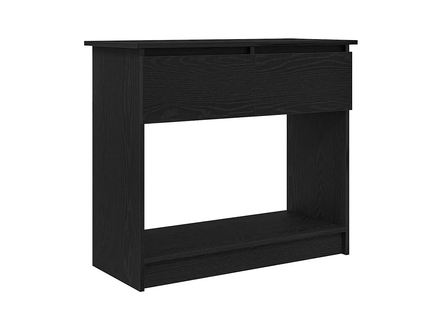 Consoletafel met lades zwart 85,5x38,5x74,5 cm