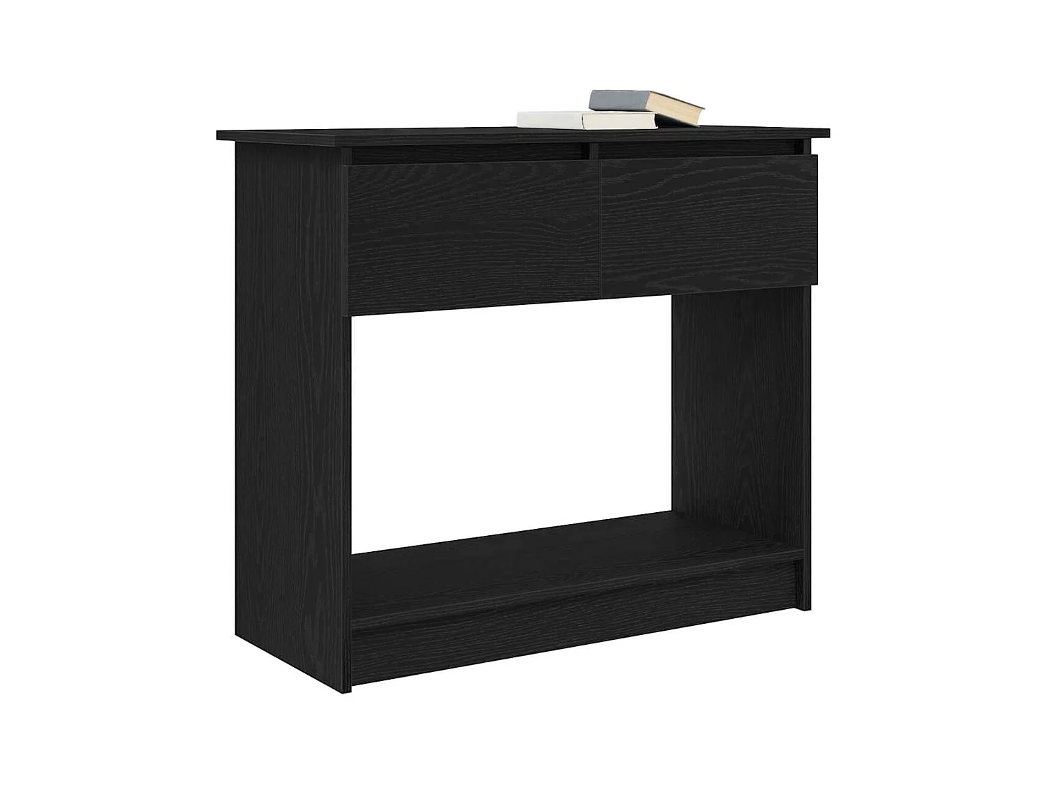 Consoletafel met lades zwart 85,5x38,5x74,5 cm