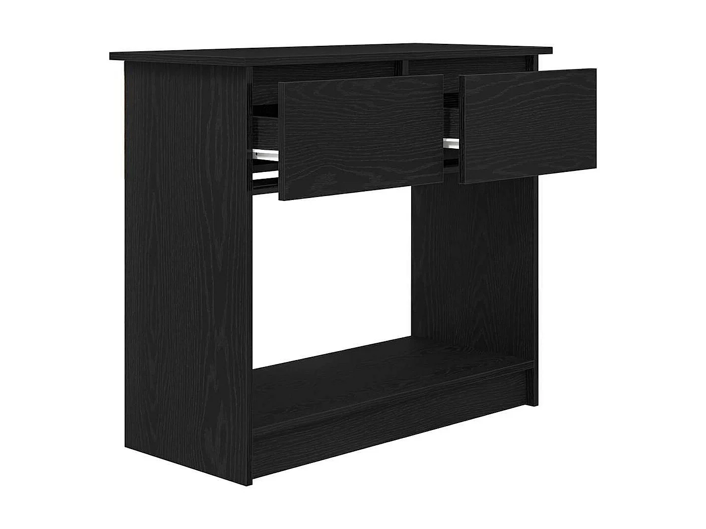 Table console avec tiroirs noir 85,5x38,5x74,5 cm