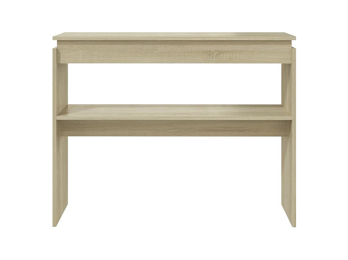 Table console chêne sonoma 102x30x80 cm bois d'ingénierie