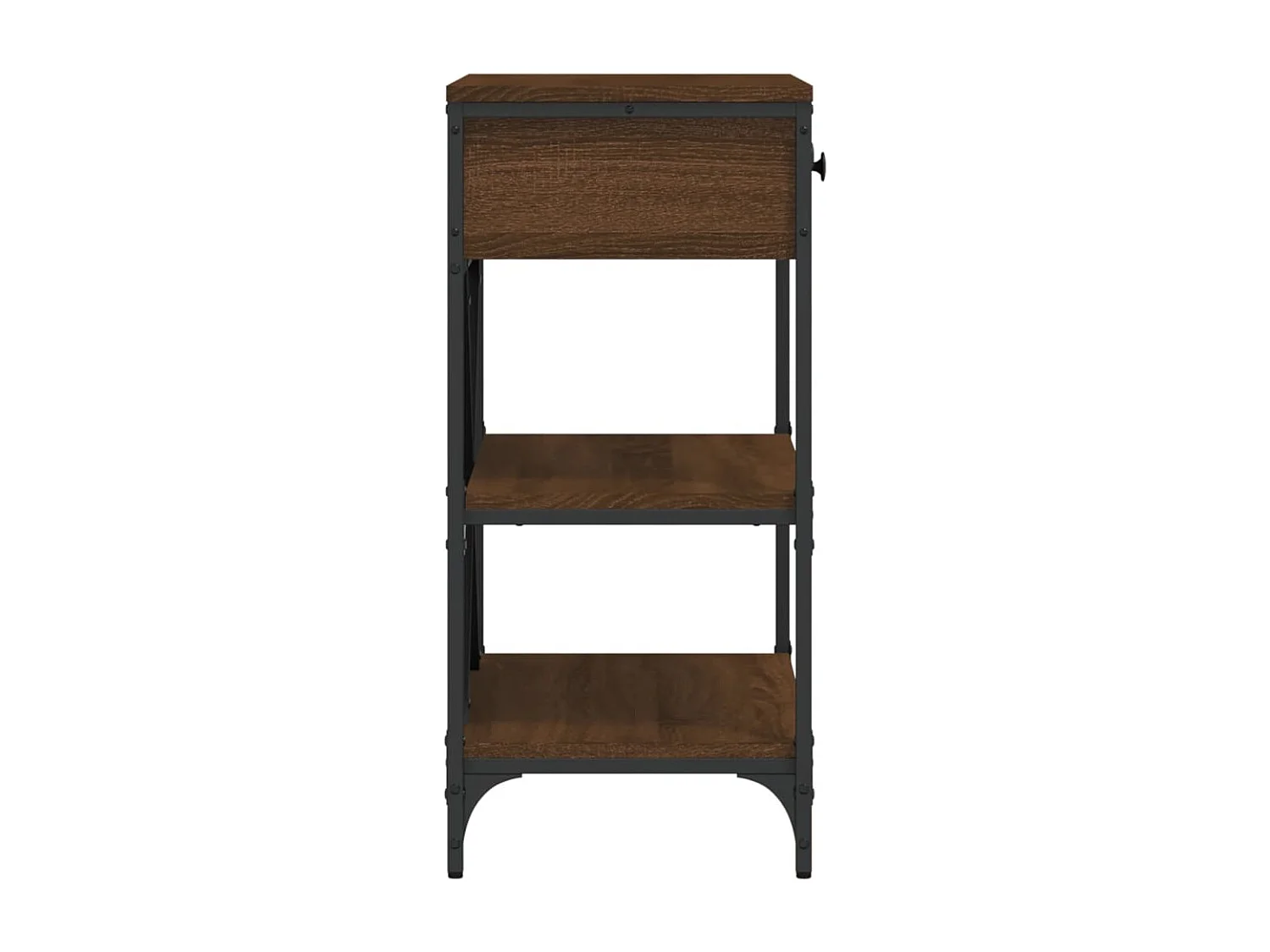 Table console chêne marron 75x34,5x75 cm bois d'ingénierie