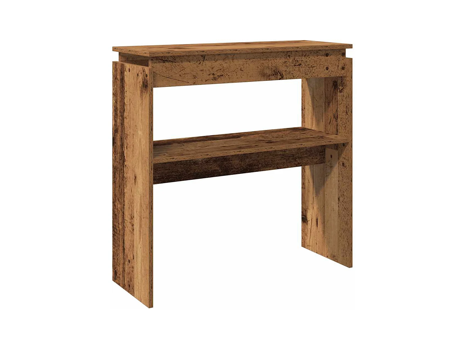 Table console vieux bois 80 x 30 x 80 cm bois d'ingénierie