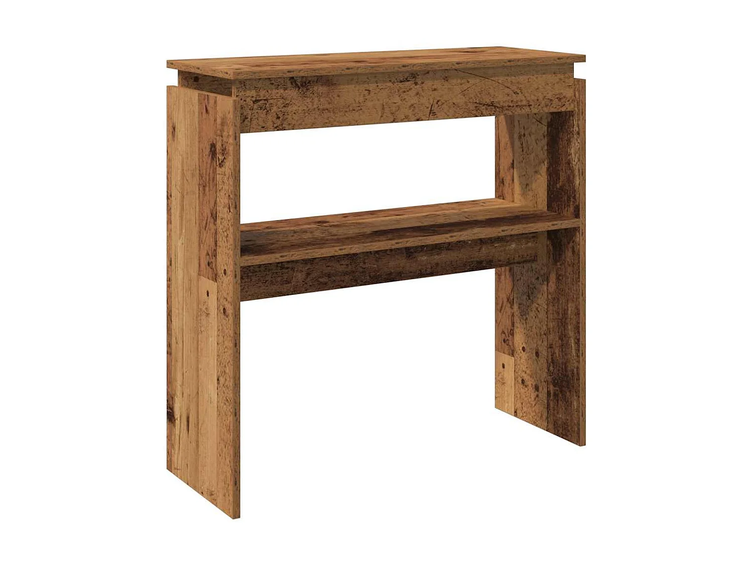 Table console vieux bois 80 x 30 x 80 cm bois d'ingénierie
