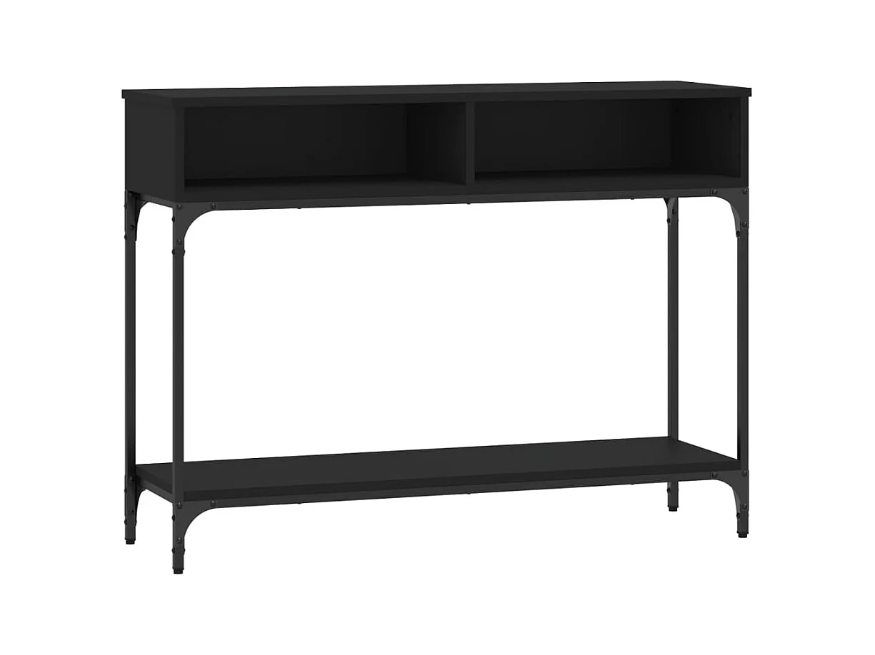 Table console noir 100x30,5x75 cm bois d'ingénierie