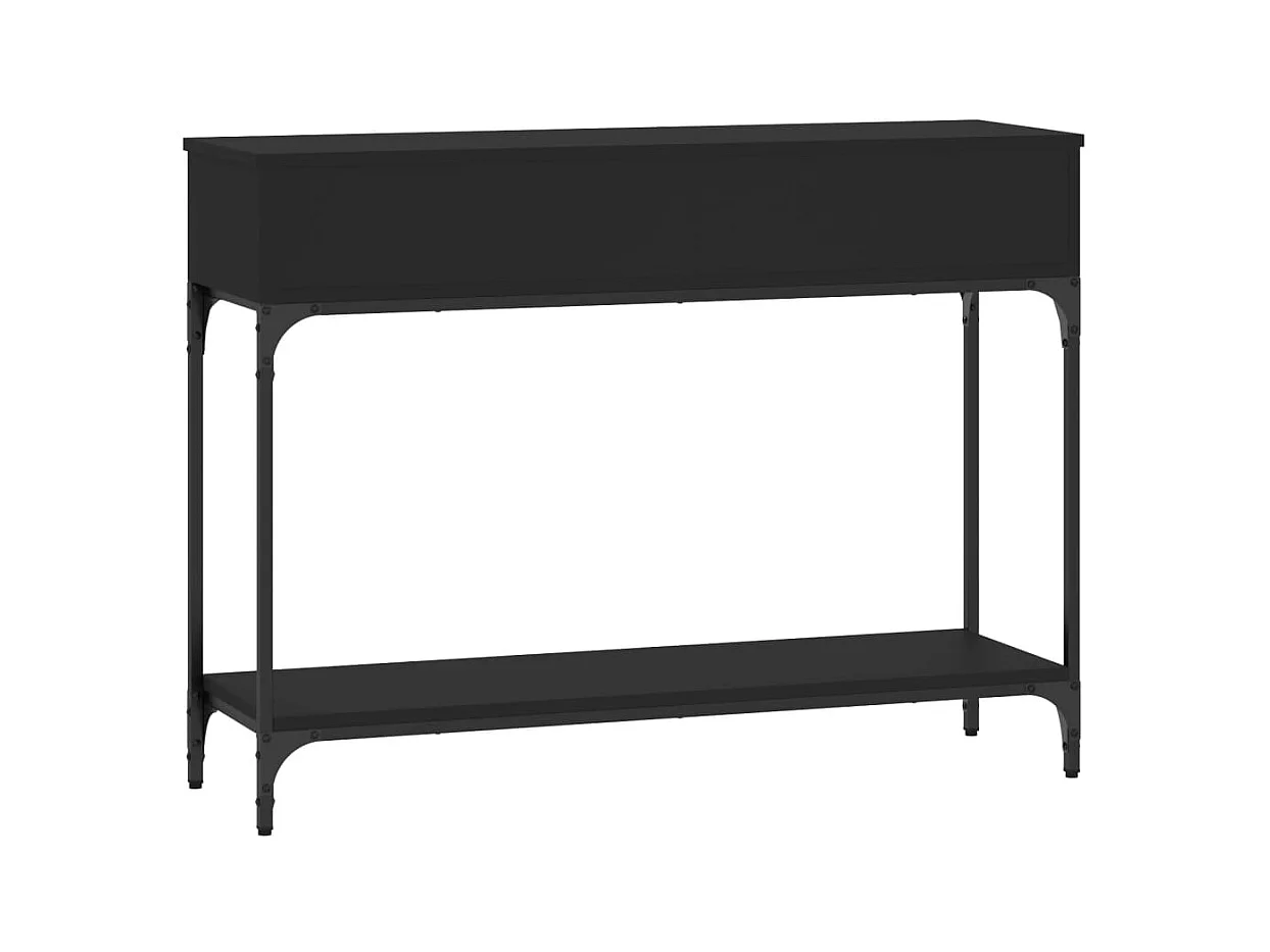 Table console noir 100x30,5x75 cm bois d'ingénierie