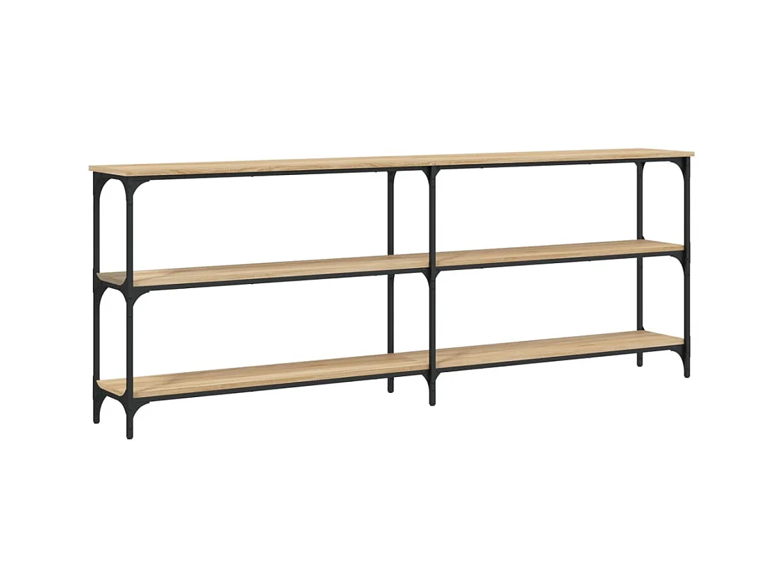 Table console chêne sonoma 200x29x75 cm bois d'ingénierie