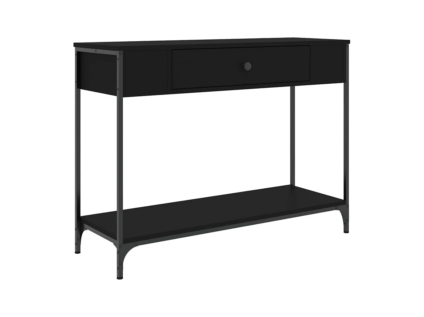 Table console noir 100x34,5x75 cm bois d'ingénierie