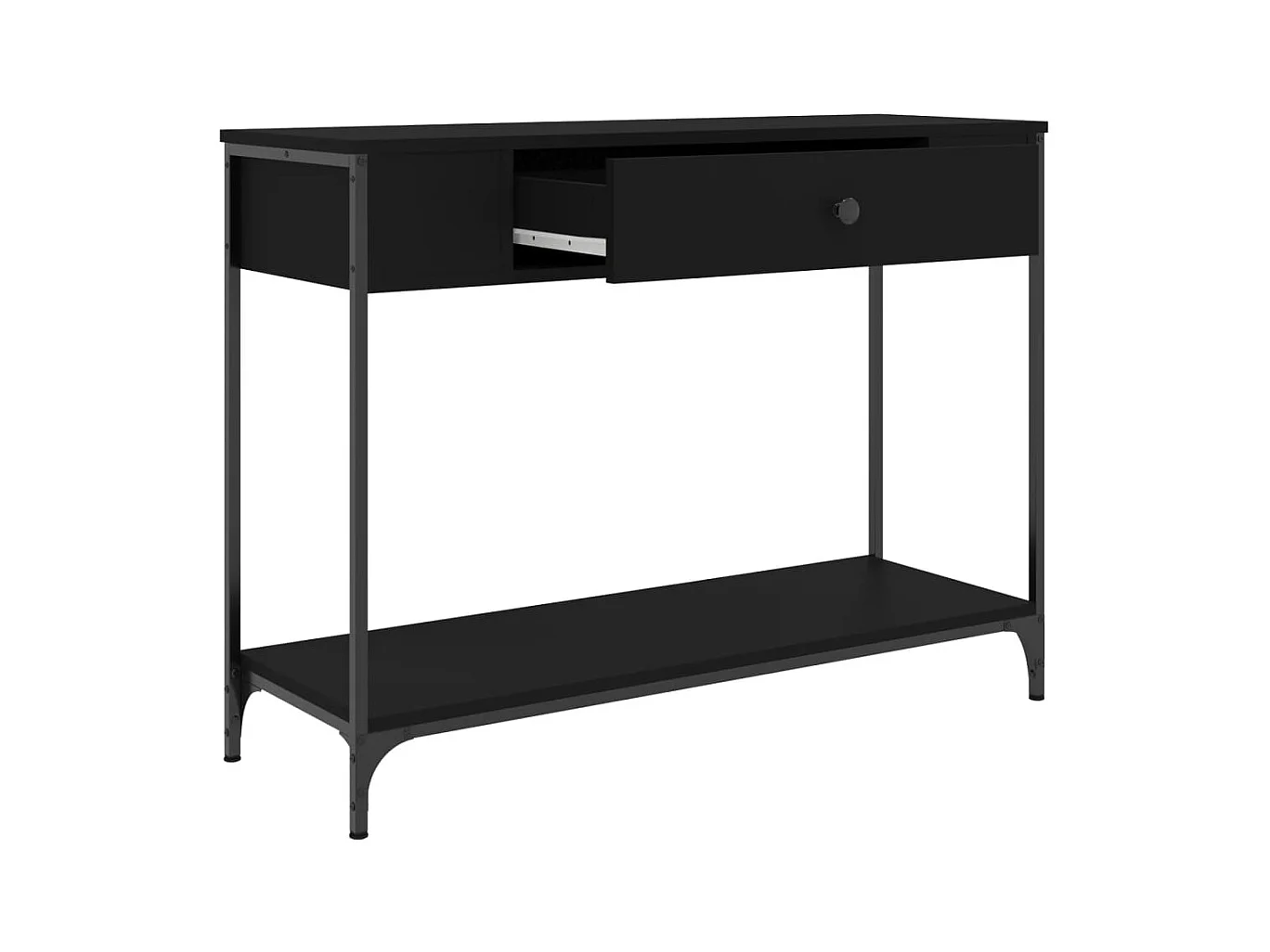 Table console noir 100x34,5x75 cm bois d'ingénierie