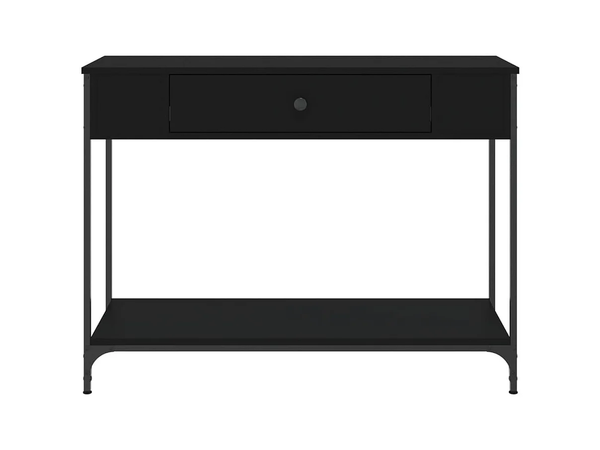 Table console noir 100x34,5x75 cm bois d'ingénierie