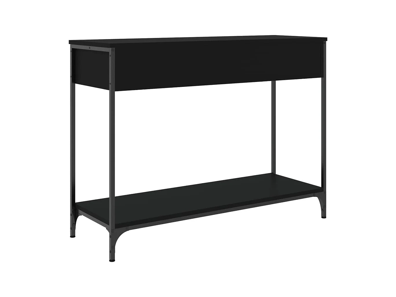 Table console noir 100x34,5x75 cm bois d'ingénierie