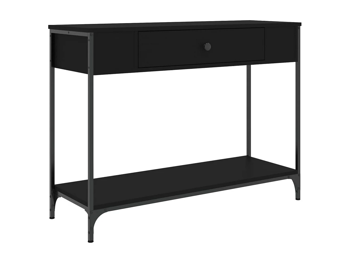 Zwarte consoletafel 100x34,5x75 cm bewerkt hout