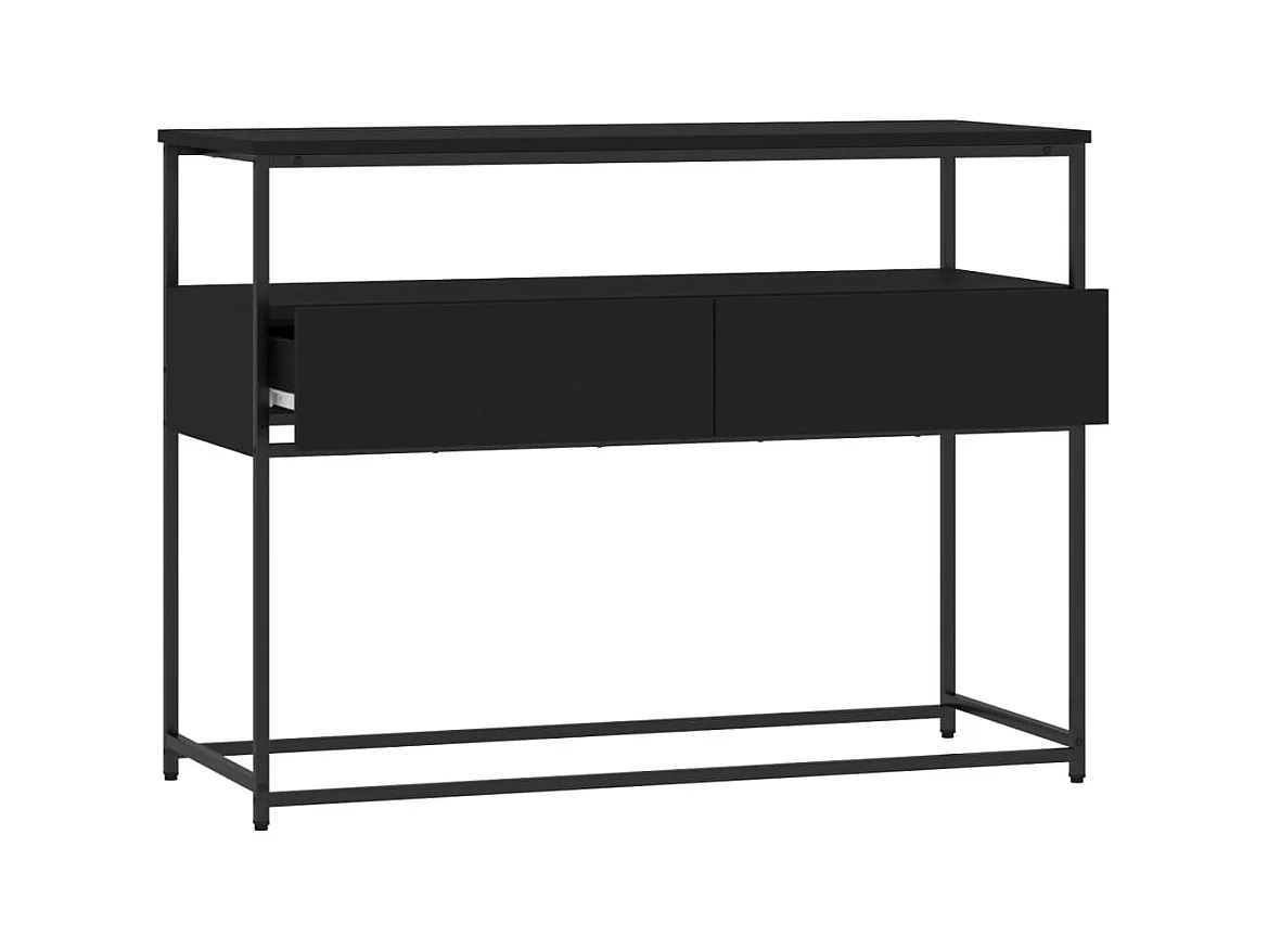 Consolle nera 100x40x75 cm in legno ingegnerizzato