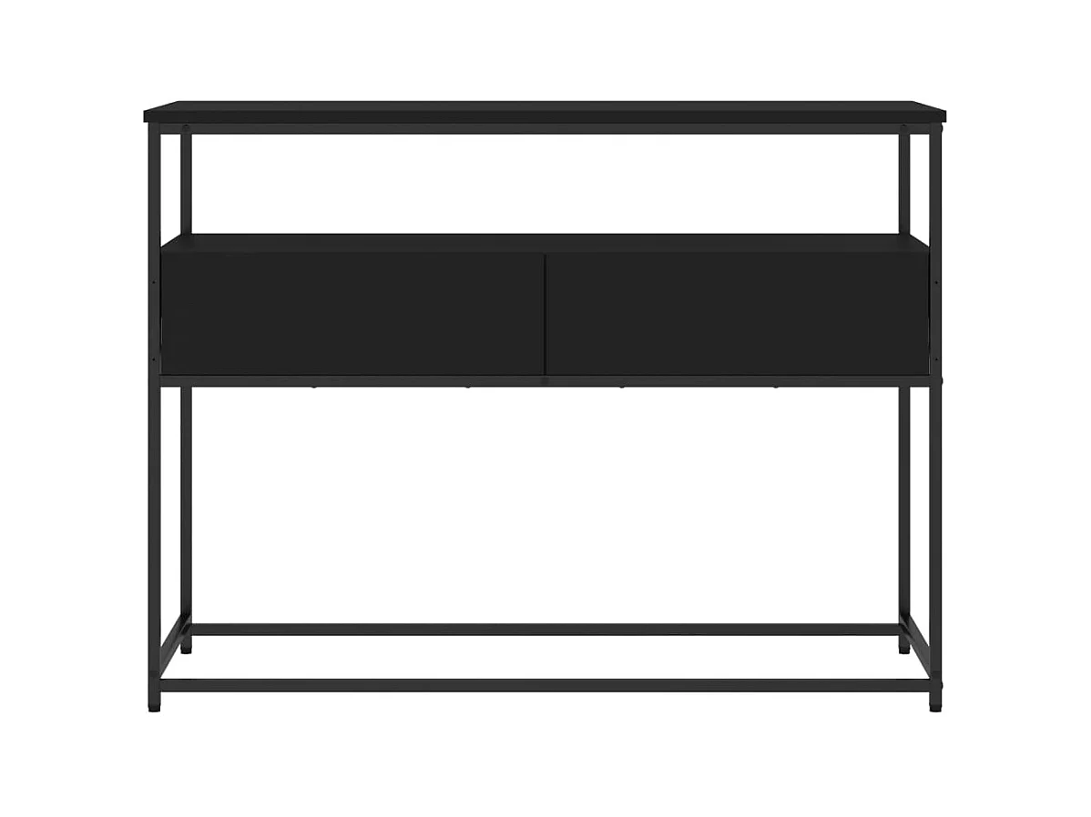 Consolle nera 100x40x75 cm in legno ingegnerizzato