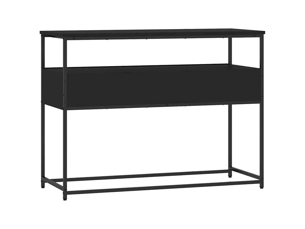 Consolle nera 100x40x75 cm in legno ingegnerizzato