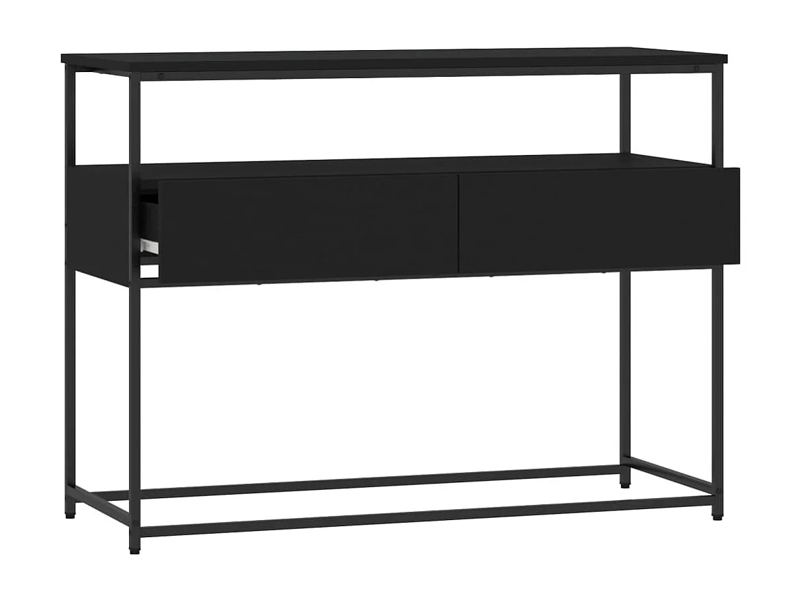 Consolle nera 100x40x75 cm in legno ingegnerizzato