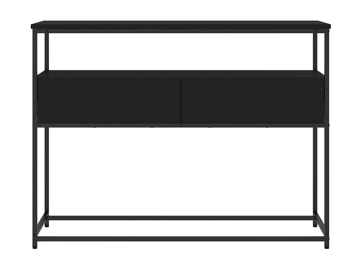 Consolle nera 100x40x75 cm in legno ingegnerizzato