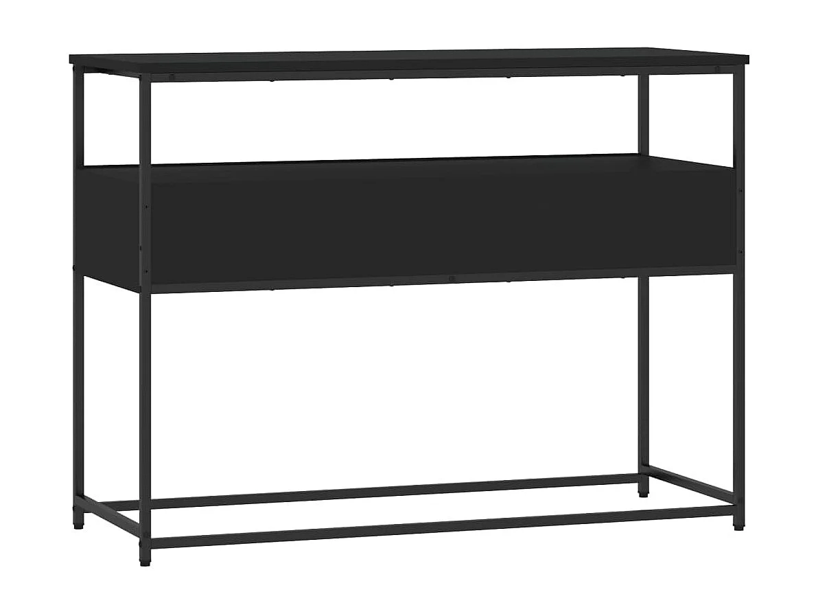 Consolle nera 100x40x75 cm in legno ingegnerizzato