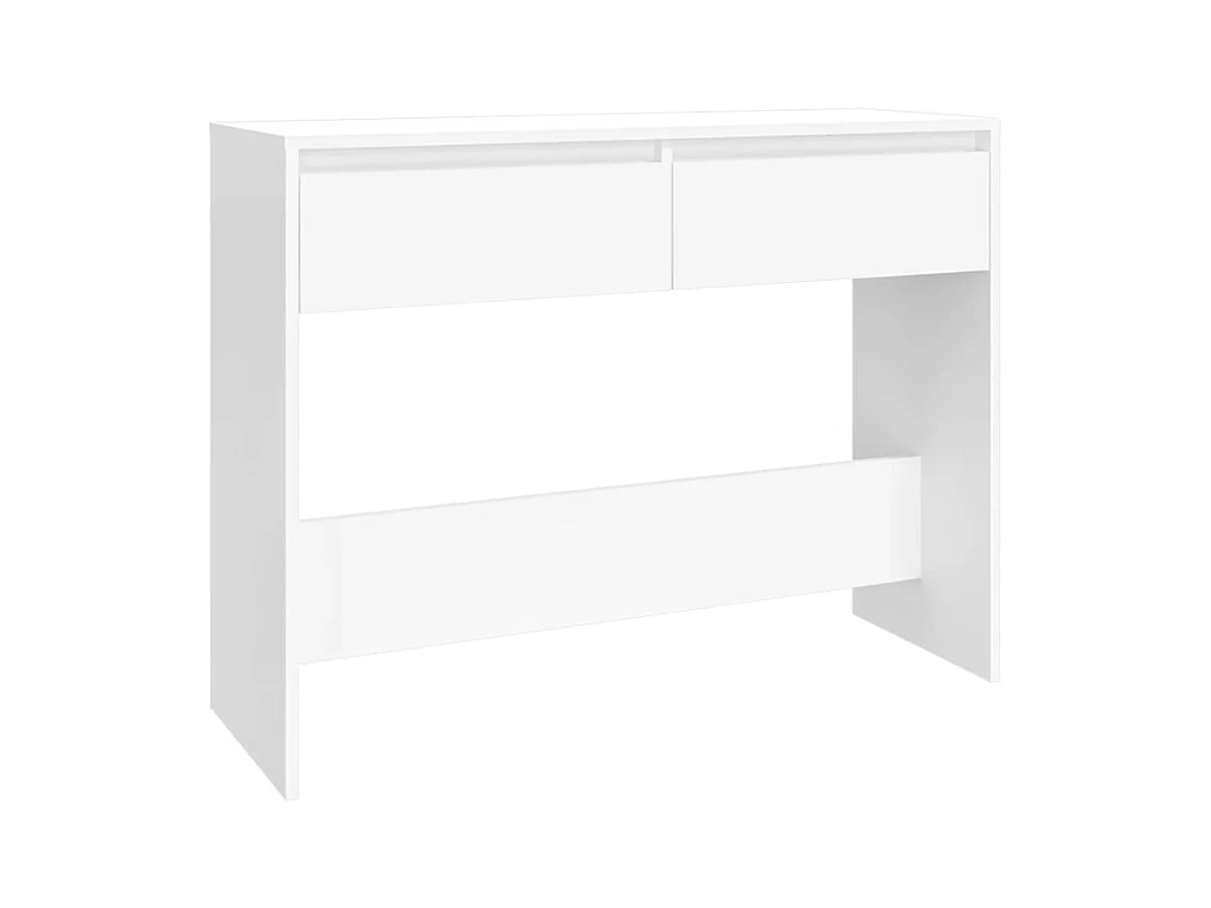 Table console blanc 100x35x76,5 cm bois d'ingénierie