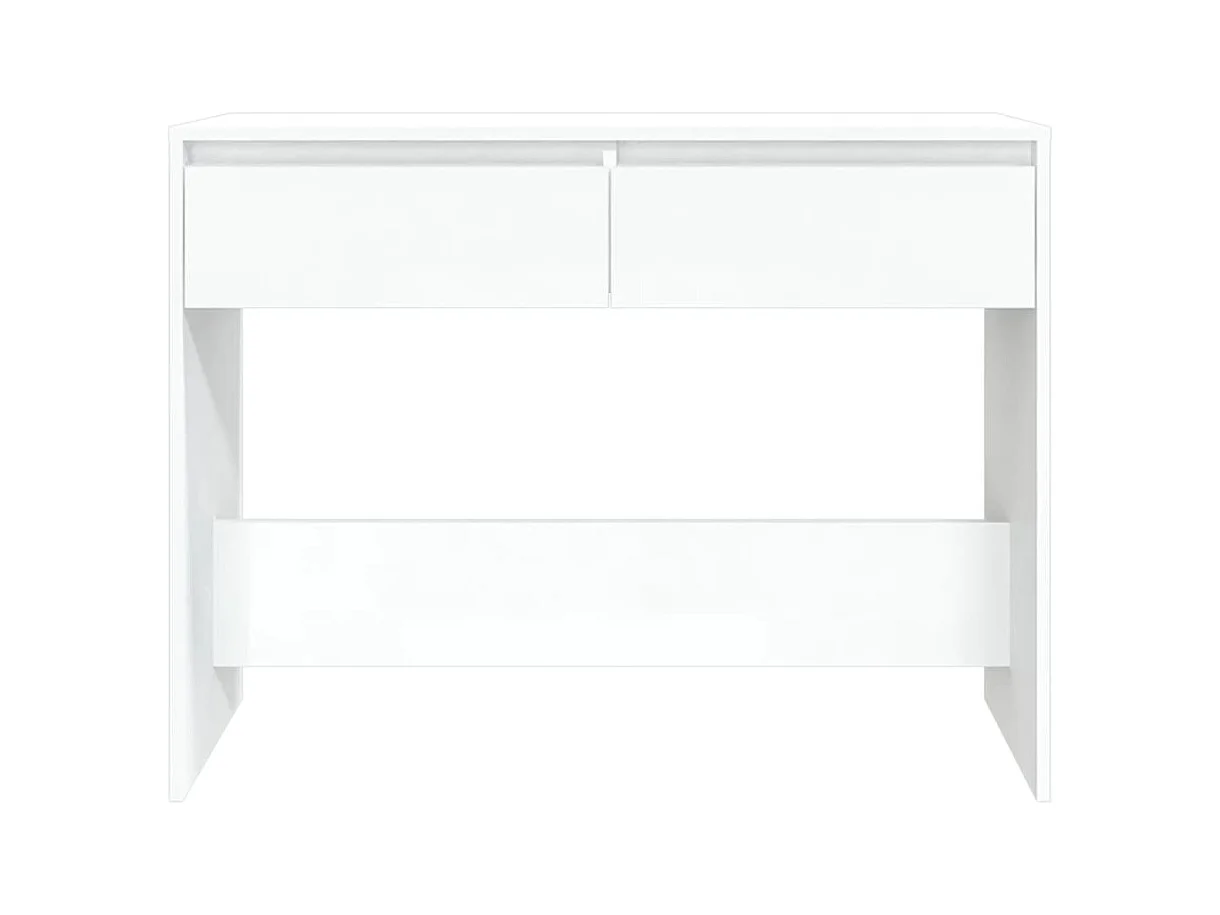Table console blanc 100x35x76,5 cm bois d'ingénierie