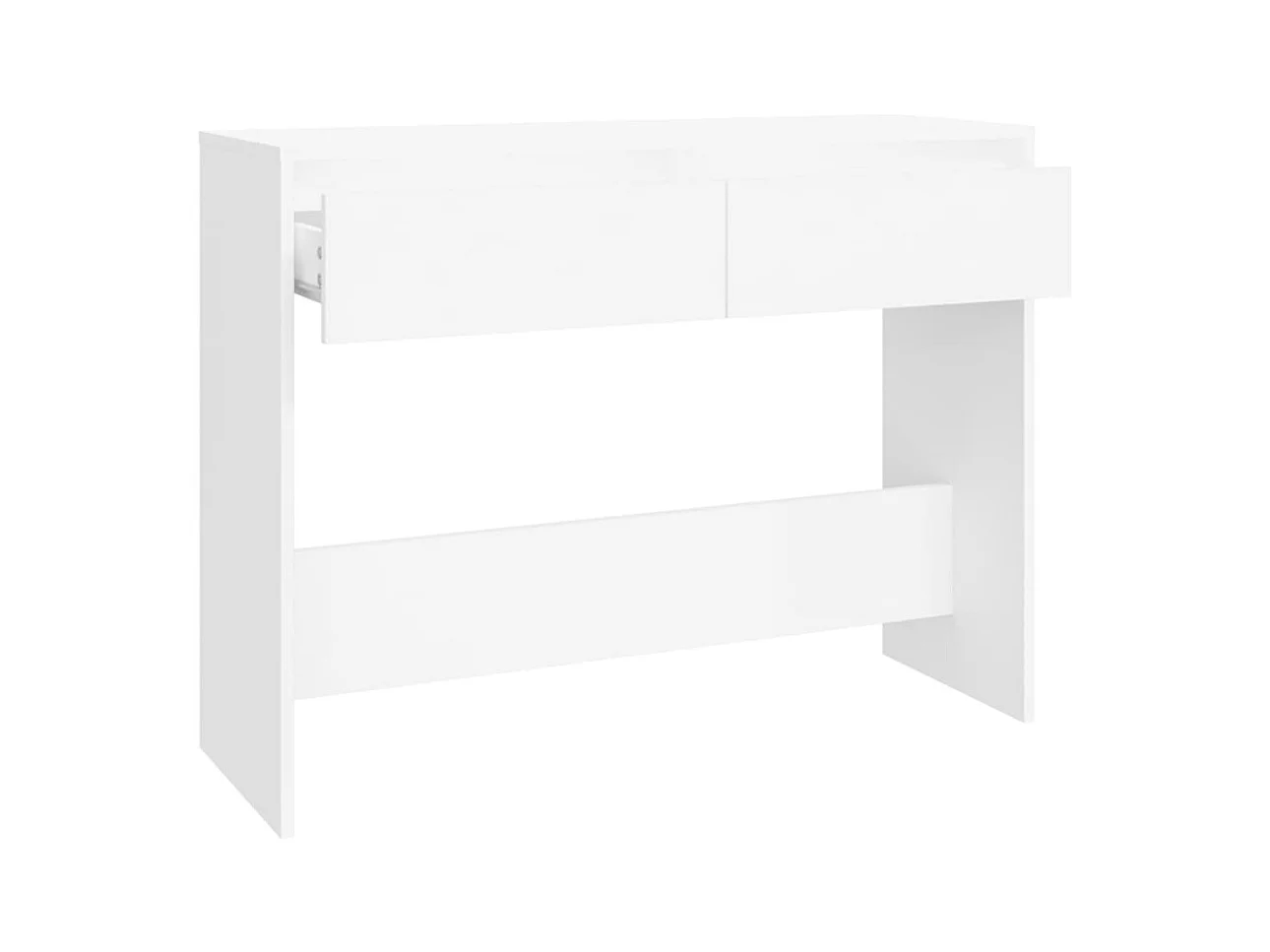 Table console blanc 100x35x76,5 cm bois d'ingénierie