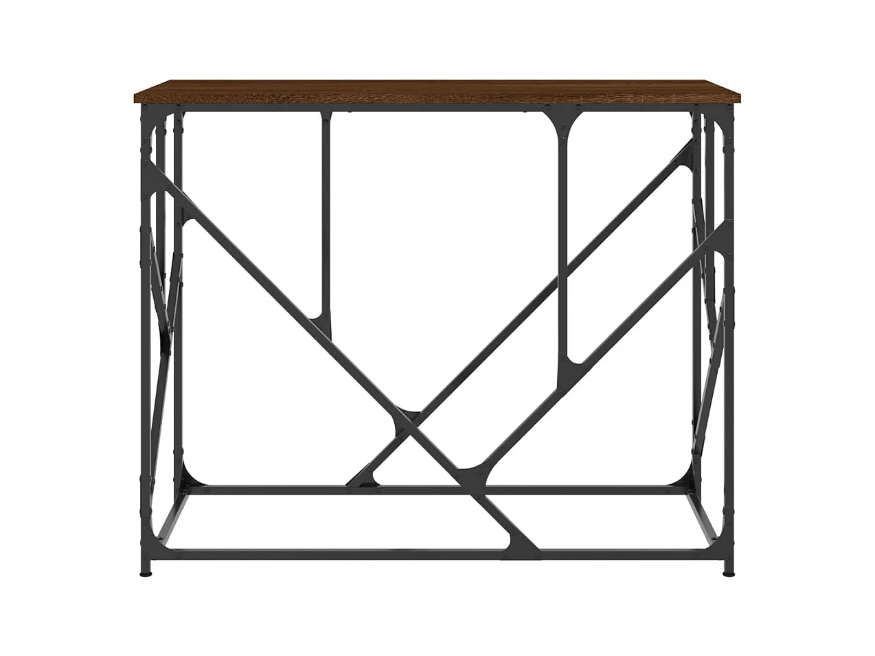 Table console chêne marron 100x40x80 cm bois d'ingénierie