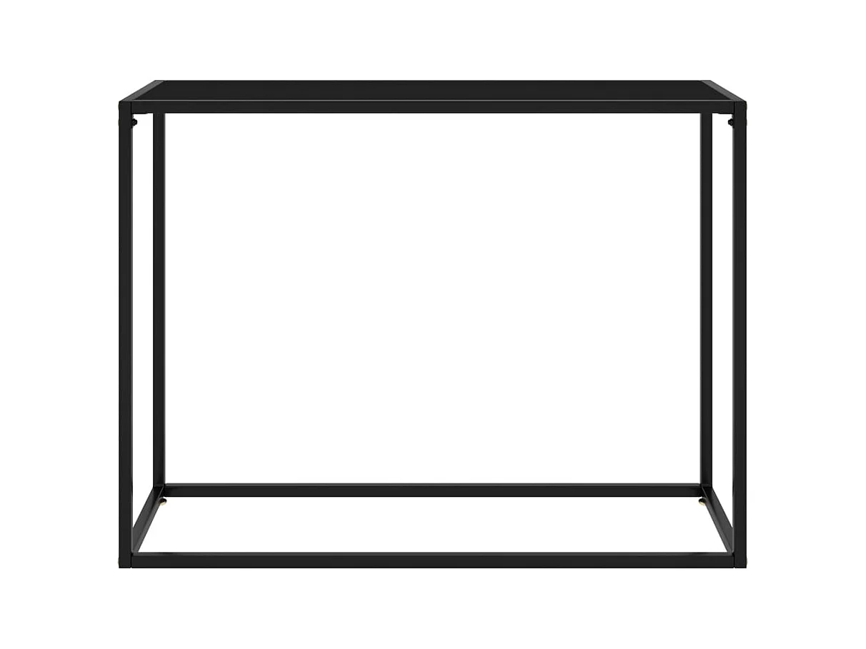 Table console Noir 100x35x75 cm Verre trempé