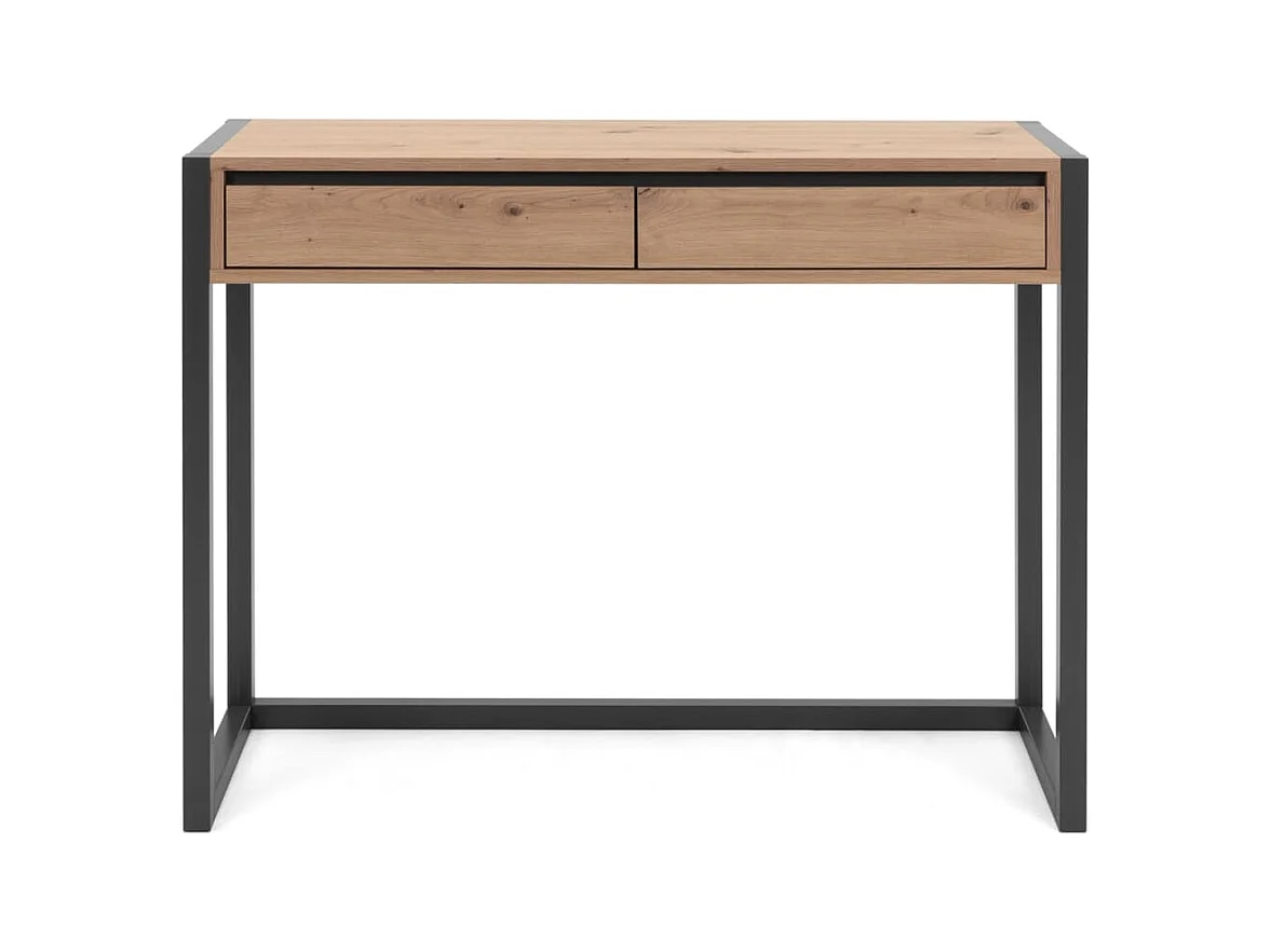 Finori Table console Denver 44 Chêne artisanal et gris anthracite