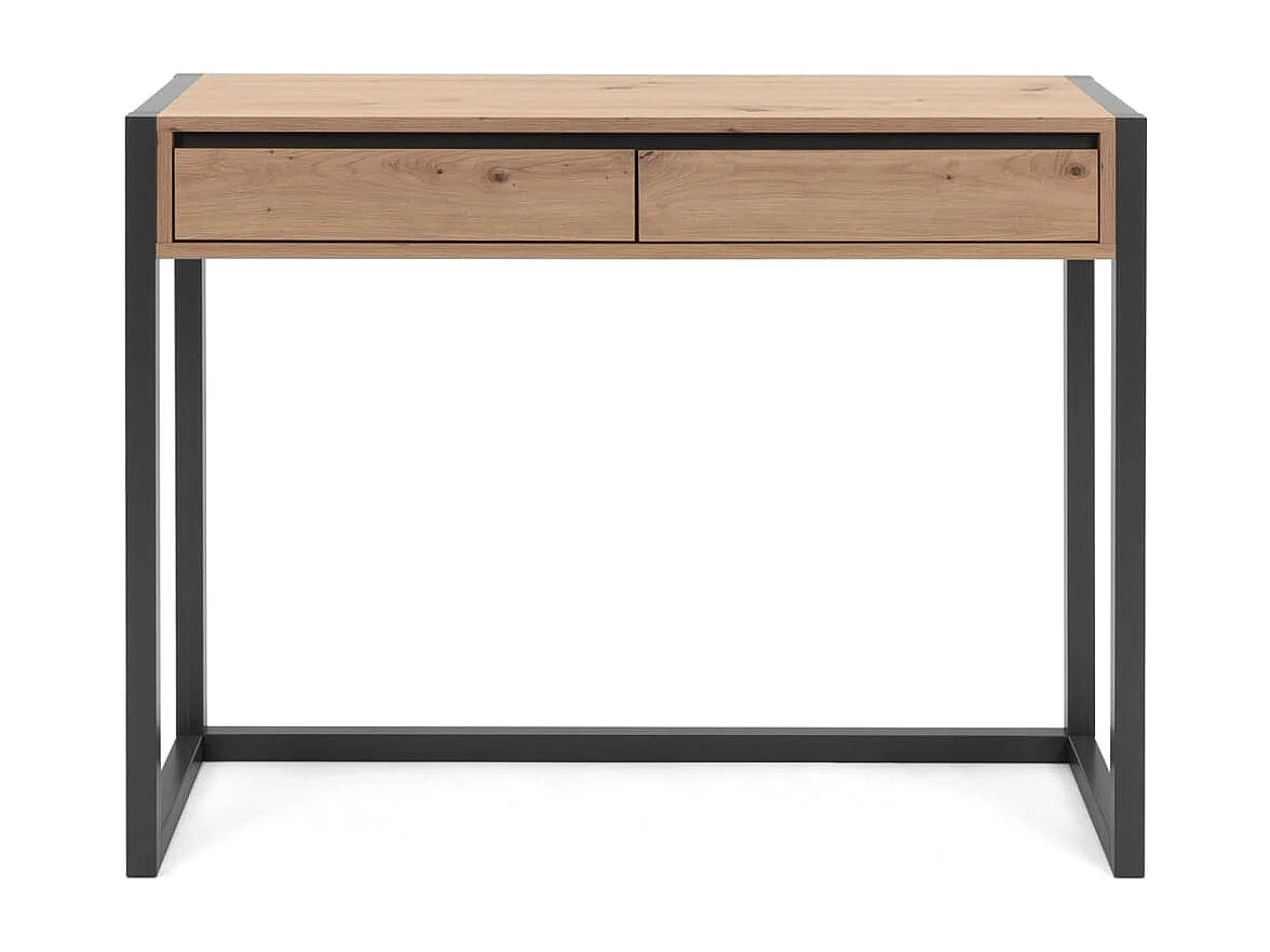 Finori Table console Denver 44 Chêne artisanal et gris anthracite