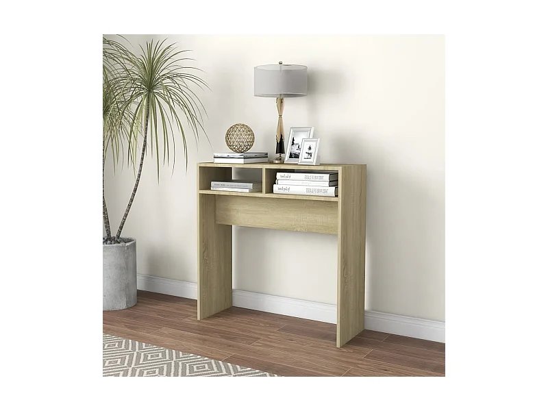 Consolle in rovere Sonoma 78x30x80 cm in legno ingegnerizzato