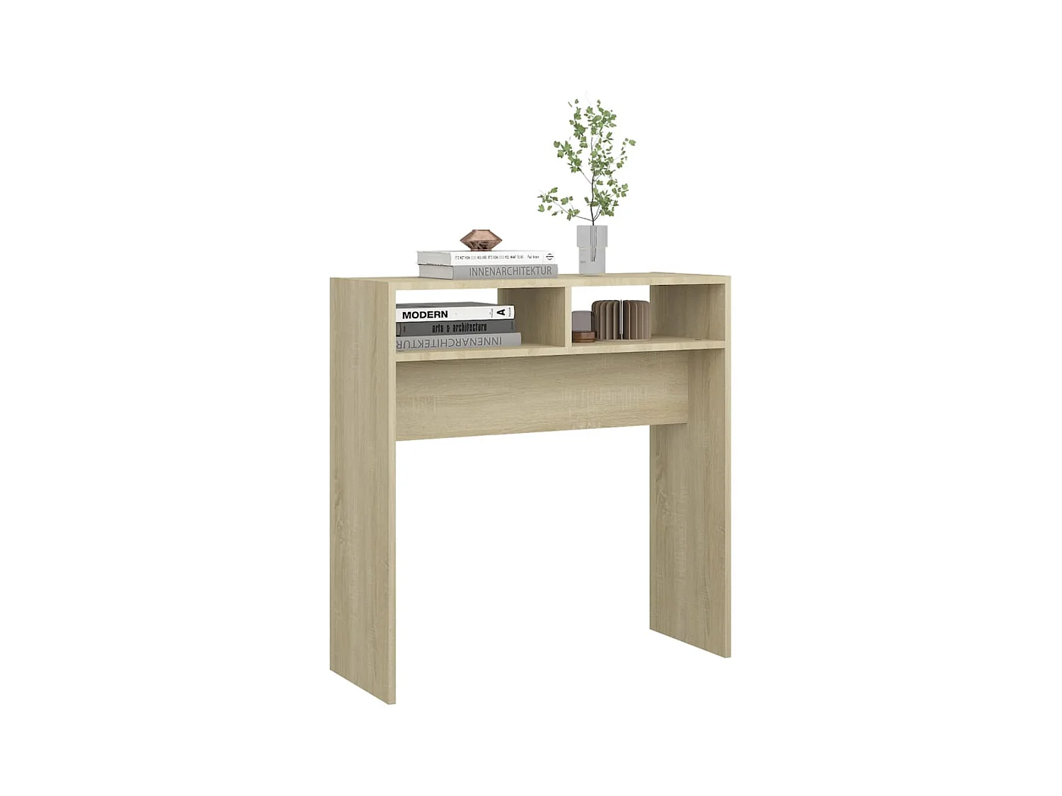 Table console chêne sonoma 78x30x80 cm bois d'ingénierie