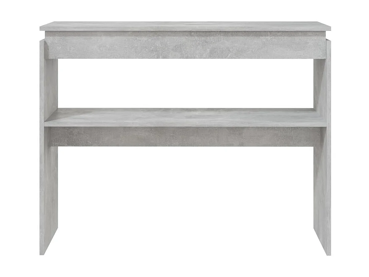 Consoletafel betongrijs 102x30x80 cm bewerkt hout