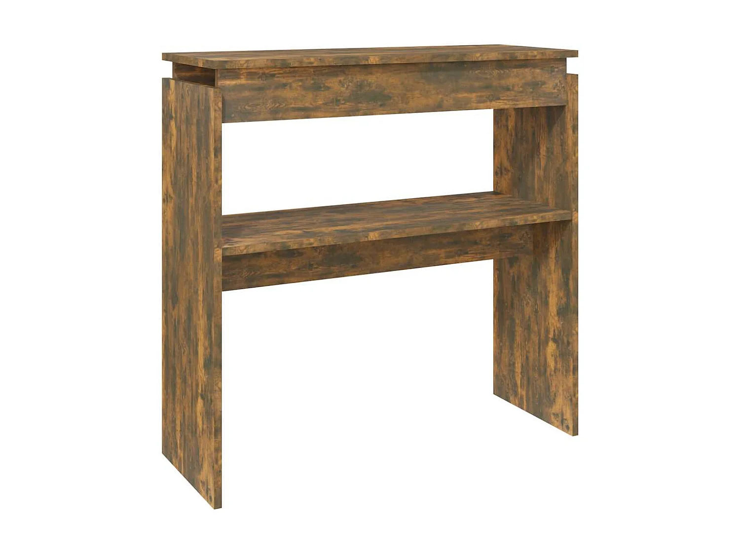 Table console Chêne fumé 80x30x80 cm Bois d'ingénierie
