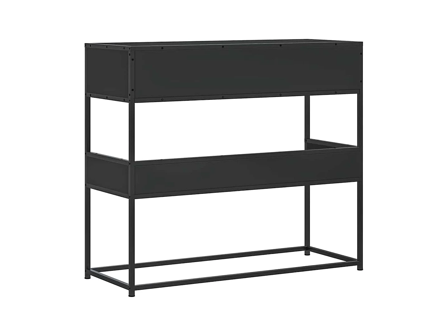 Table console noir 90x35x80 cm bois d'ingénierie