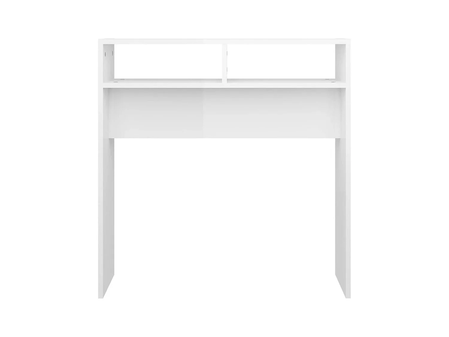Table console Blanc brillant 78x30x80 cm Aggloméré