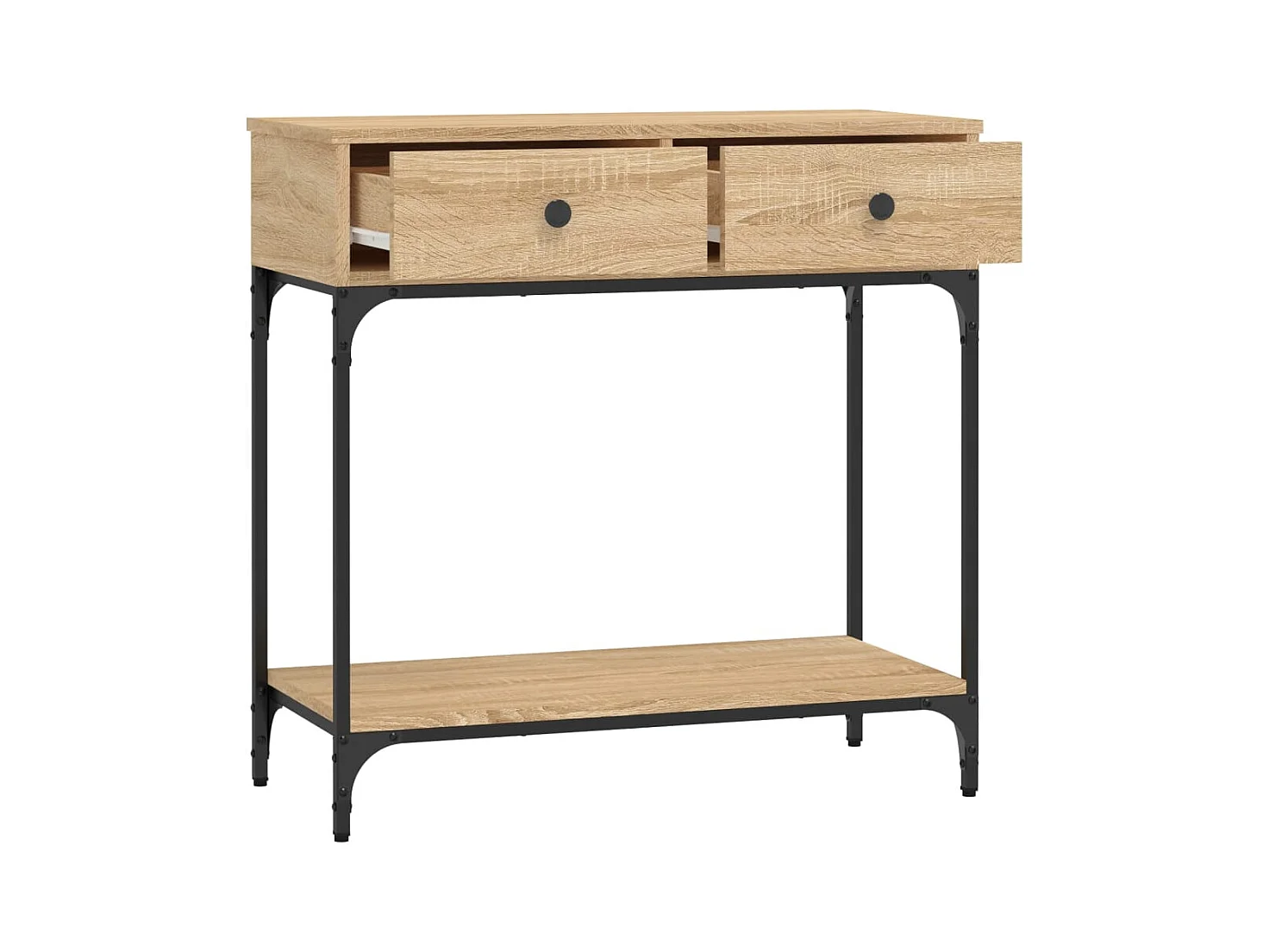 Table console chêne sonoma 75x34,5x75 cm bois d'ingénierie