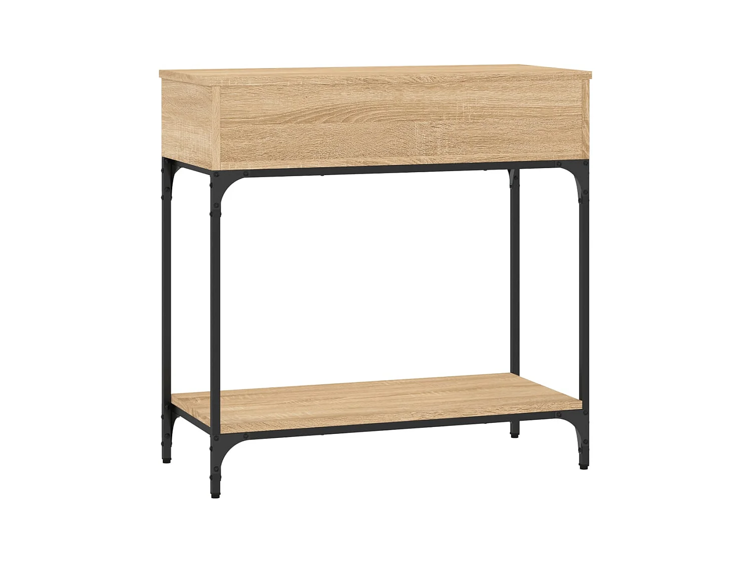 Table console chêne sonoma 75x34,5x75 cm bois d'ingénierie