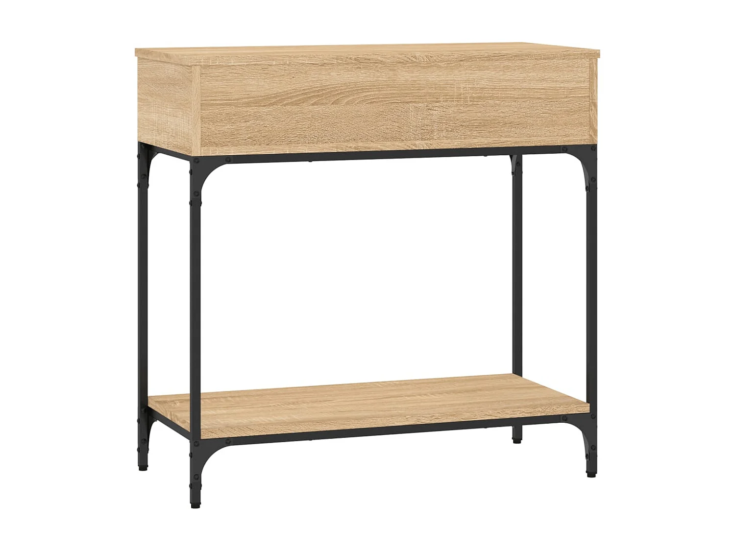 Table console chêne sonoma 75x34,5x75 cm bois d'ingénierie