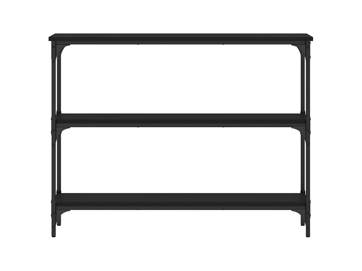 Table console noir 100x22,5x75 cm bois d'ingénierie