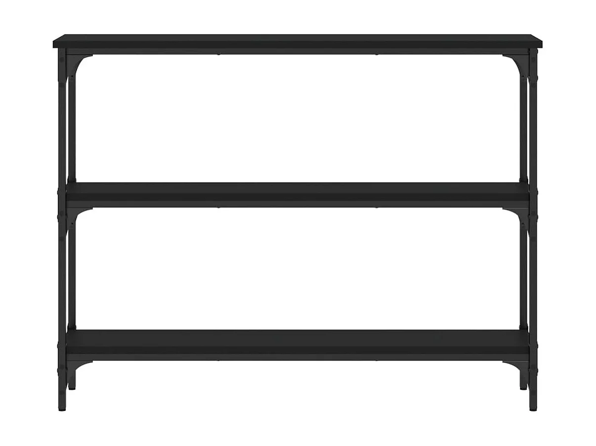 Zwarte consoletafel 100x22,5x75 cm bewerkt hout