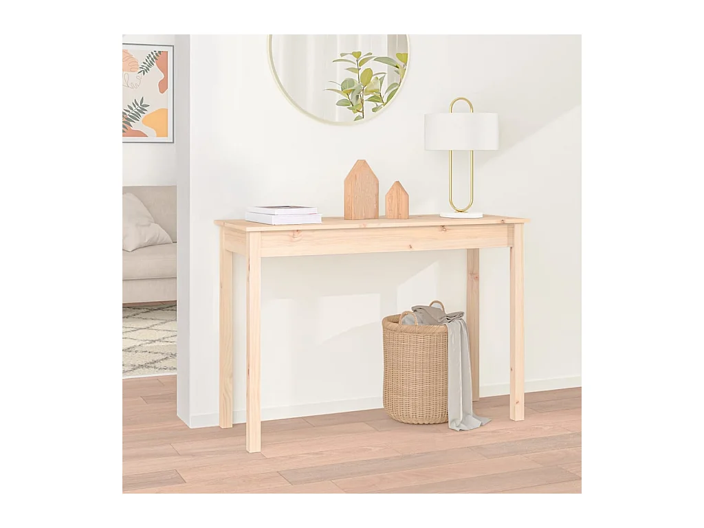 Table console 110x40x75 cm Bois massif de pin